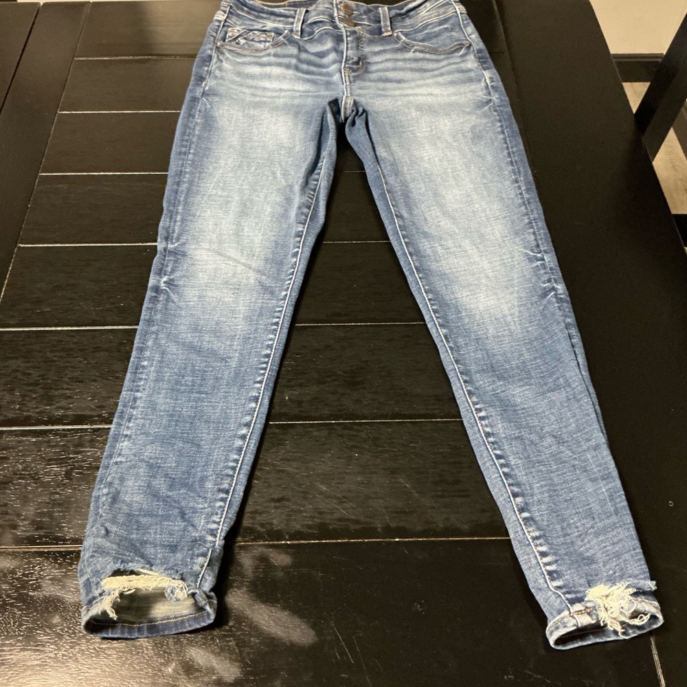 Buckle Black Light Blue Distressed Skinny Jeans